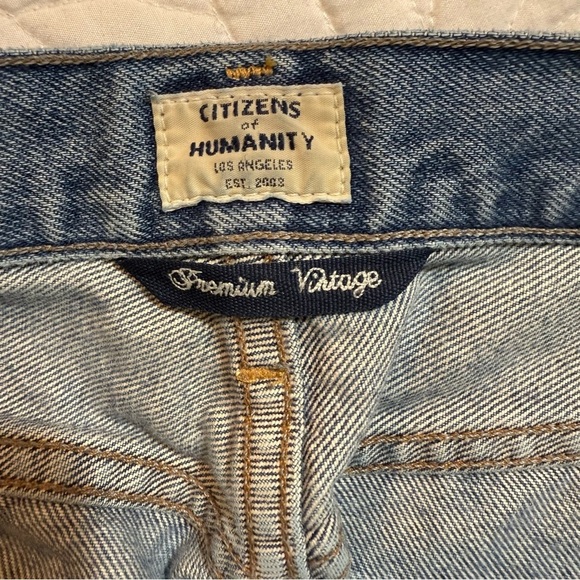Citizens of Humanity Dree Crop High Rise Slim Straight Rigid Denim SZ 30 - Picture 10 of 16